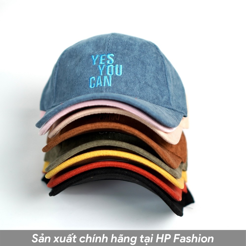 Mũ lưỡi trai ❤️ Nón kết thêu chữ Yes You Can phong cách Ulzzang form unisex nam nữ N06