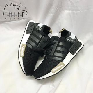 Có sẵn - Ảnh thật - Giày NMD R1 đen vàng gót lưới