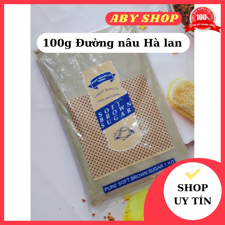 Đường nâu Hà lan ⚡ CHẤT LƯỢNG CAO ⚡ 100g  đường làm bánh, làm trân châu siêu ngon