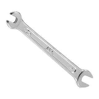 Silver tone 5.5mm x 7mm u shape double open-end wrench tool