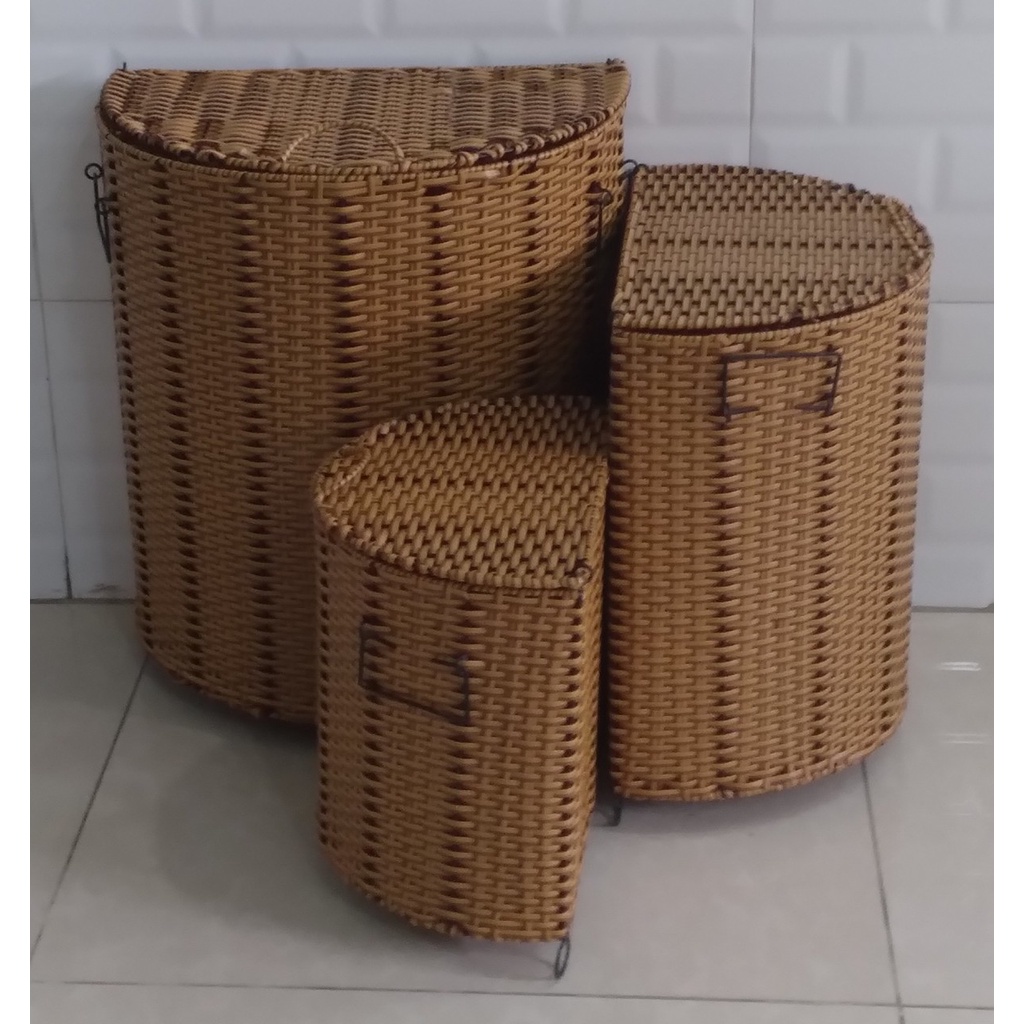 Sọt bán nguyệt giả mây - dùng để đựng quần áo ,chăn ga gối và các vật dụng tiện ích trong gia đình khách sạn siêu giảm .