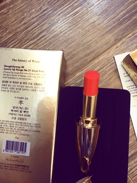 Son whoo gọnginhyang mi luxury lip rouge cây số 21 hoặc cây 25