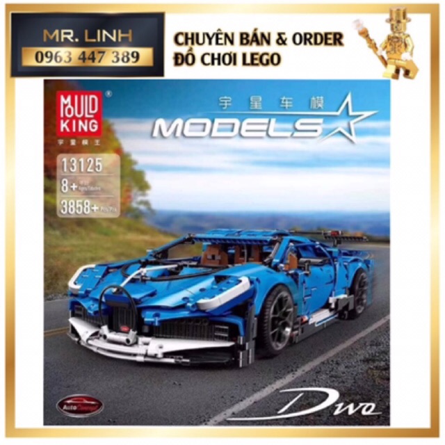 Đồ Chơi Xếp Hình Mould king 13125 siêu xe bugatti divo 3858 mảnh