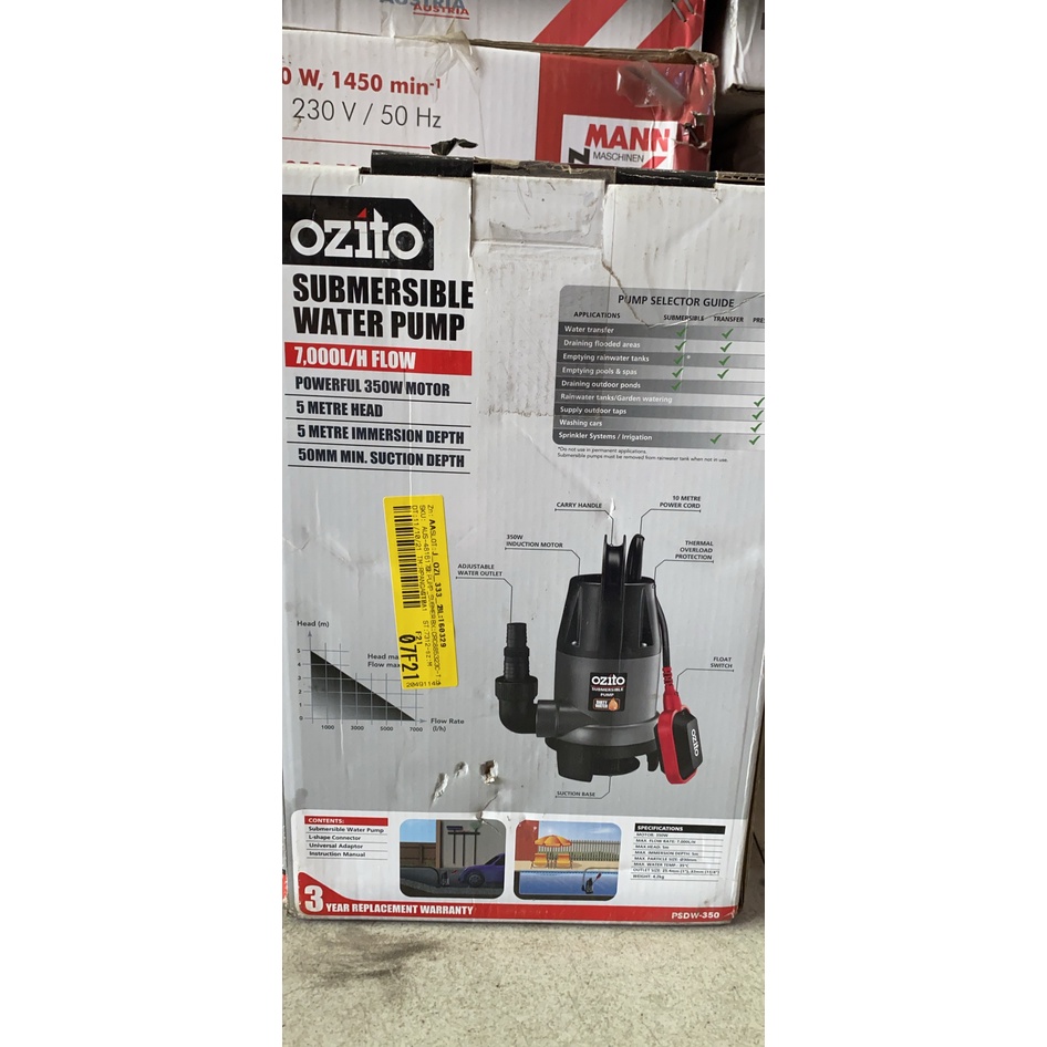 MÁY BƠM CHÌM OZITO 350W PSDWK-350