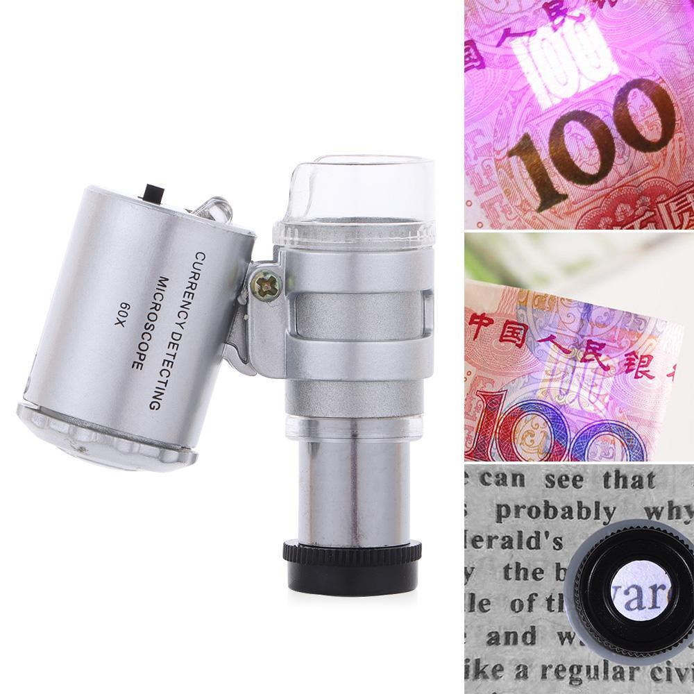 Kính Hiển Vi Phóng To 60x Cầm Tay Tiện Dụng