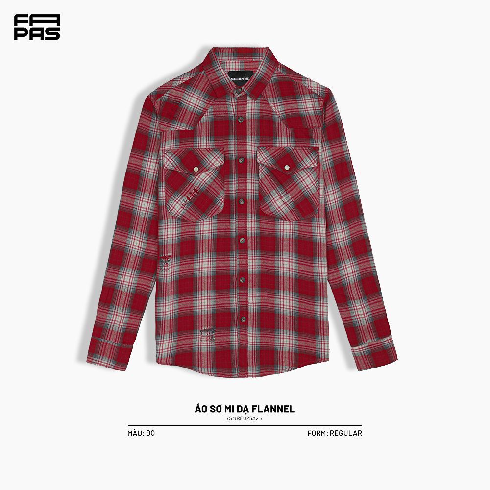 Áo Sơ Mi Nam Vải Dạ Flannel Chất Vải Mềm Mịn Sọc Kẻ Caro Chuẩn Form - FAPAS