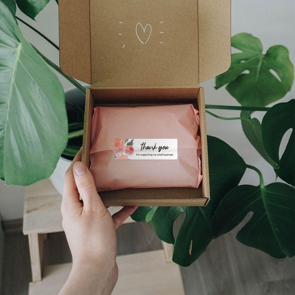 Pista 100 Nhãn Dán Tự Dính In Chữ Thank You Và Hoa Nhỏ Nhắn Trang Trí Đám Cưới Công Sở