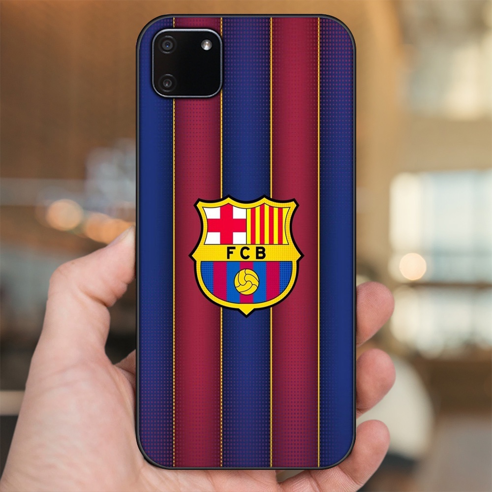 Ốp lưng Realme C11 2020 viền đen in hình Barcelona Barca