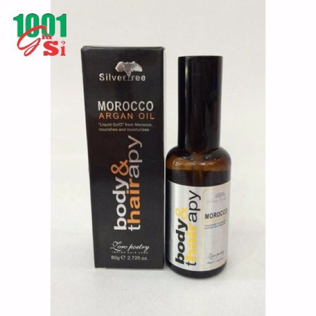 MOROCCO OIL BODY & THAIRAPY SILVER THREE DƯỠNG BÓNG TÓC 80G