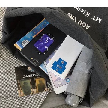 Túi đeo chéo vải canvas ulzzang cỡ lớn thời trang Hàn Quốc học sinh sinh viên đi học đi chơi unisex