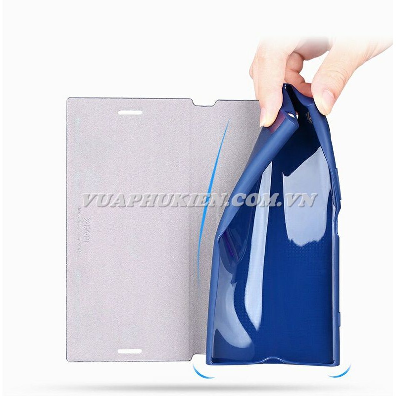 Bao da cho Sony Xperia Z5 Premium, XZ2 Premium, XZ Premium, XA Ultra hãng FIBCOLOR PIPILU X-Level HongKong lưng Silicone