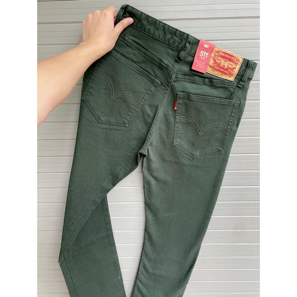 Quần Kaki Nam Cao Cấp RÊU ĐẬM-11 Quần bò KAKI Nam dáng đứng Chất vải co giãn Cambodia HAIAN JEAN