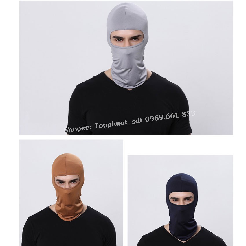 Khăn Trùm Đầu Ninja đội mũ fullface, chống nắng, chống bụi kiêm khẩu trang
