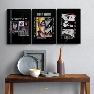 Combo 3 tranh treo tường, tranh decor chủ đề Naruto độc quyền TITAN360, kích thước 20x30 1 tấm, Mẫu 1