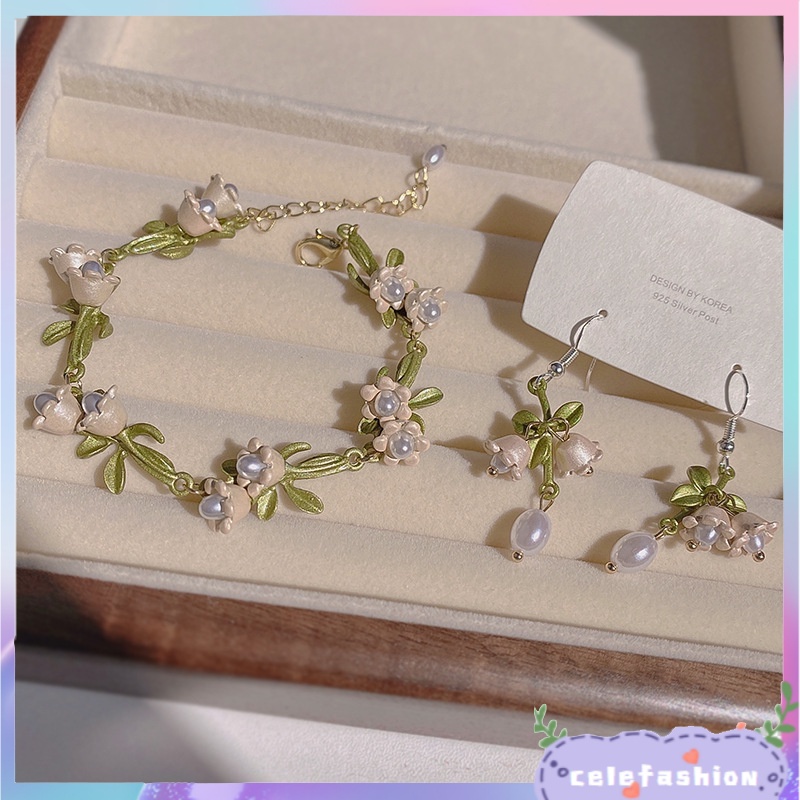 Lily of the Orchid Hoa Tai Vòng Cổ Vòng Tay Bông Tai Dạng Chuỗi Xích Siêu Cổ Tích Mùa Xuân Cho Nữ