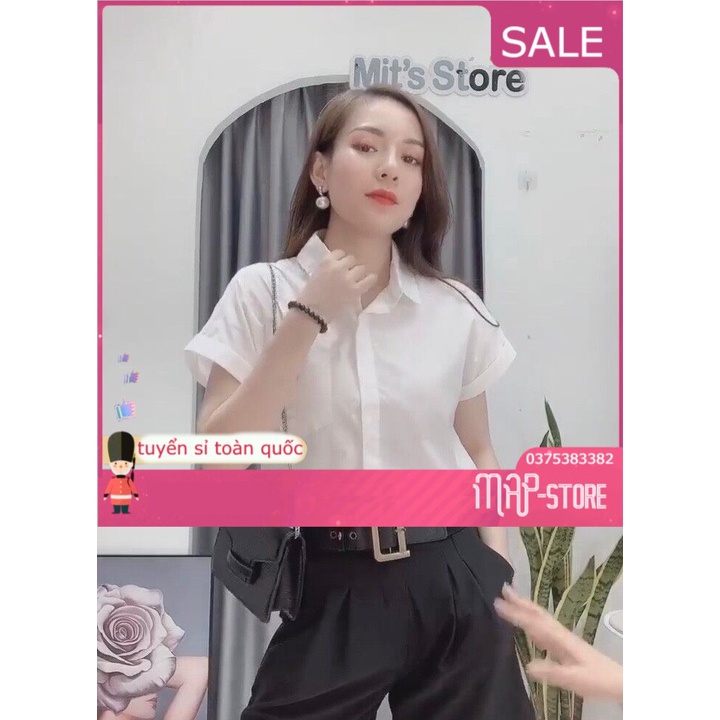 Áo sơ mi trắng trơn túi ngực | BigBuy360 - bigbuy360.vn