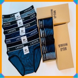 Quần Lót Nam Tam Giác Lacoste | Quần Sịp Nam Boxer Lacoste | Hàng Cao Cấp | Thoáng Khí (Chất COTTON 100%)