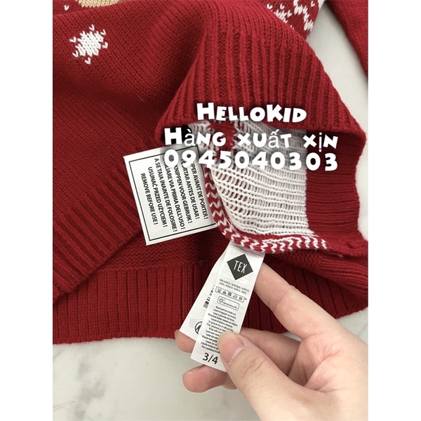 V15 - Váy len đỏ tuần lộc bông tuyết