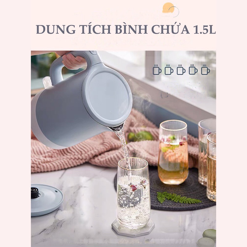 Ấm siêu tốc, bình đun nước siêu tốc, ấm đun nước dung tích 1.5L chính hãng Bear - LB259211