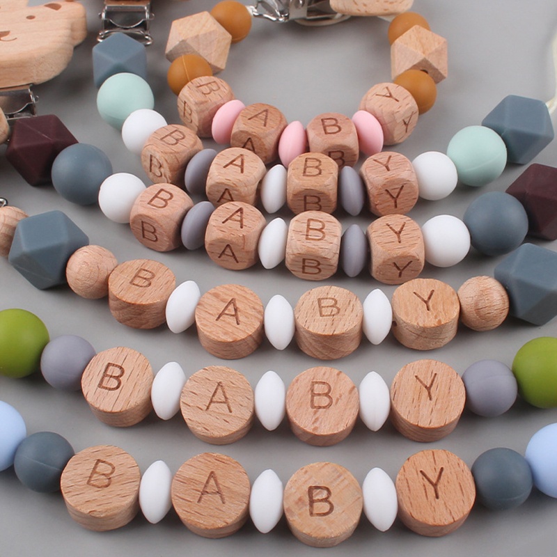 Dây Đeo Núm Vú Giả Bằng Silicon Mềm Mịn Hình Gấu Hoạt Hình Cho Bé Sơ Sinh Mọc Răng