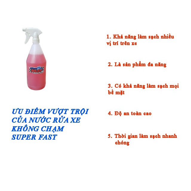 SUPERFAST nước rửa xe Ô Tô , xe máy siêu sạch Super Fast 1L Made in Thailand . DoChoiXemay