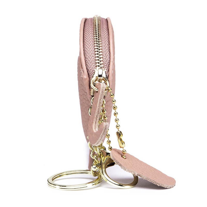 Youyo Ví Da PU Mini Đựng Tiền Xu / Thẻ Tín Dụng In Hình Mèo Hoạt Hình Có Móc Khóa