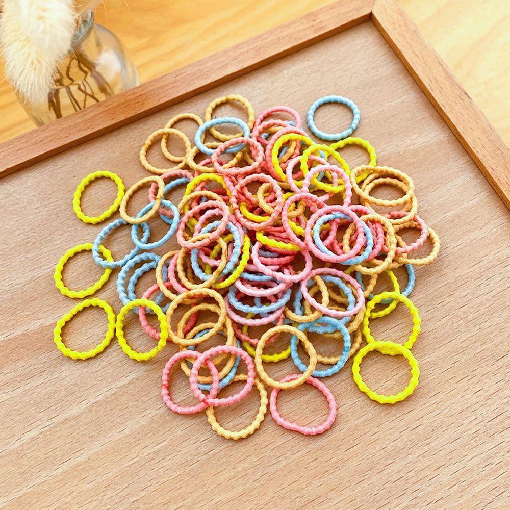 Dây Cột Tóc Cao Su Co Giãn Mini Nhiều Màu Sắc Dễ Thương Cho Bé