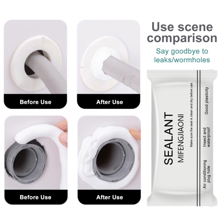 Đất Sét Sửa Chữa Không Thấm Nước | Đất Sét Co Giãn Chống Thấm Nước Kiểu Mới | Dụng Cụ Đục Lỗ Tường Sửa Chữa Lỗ Hổ Phách Cao Cấp
