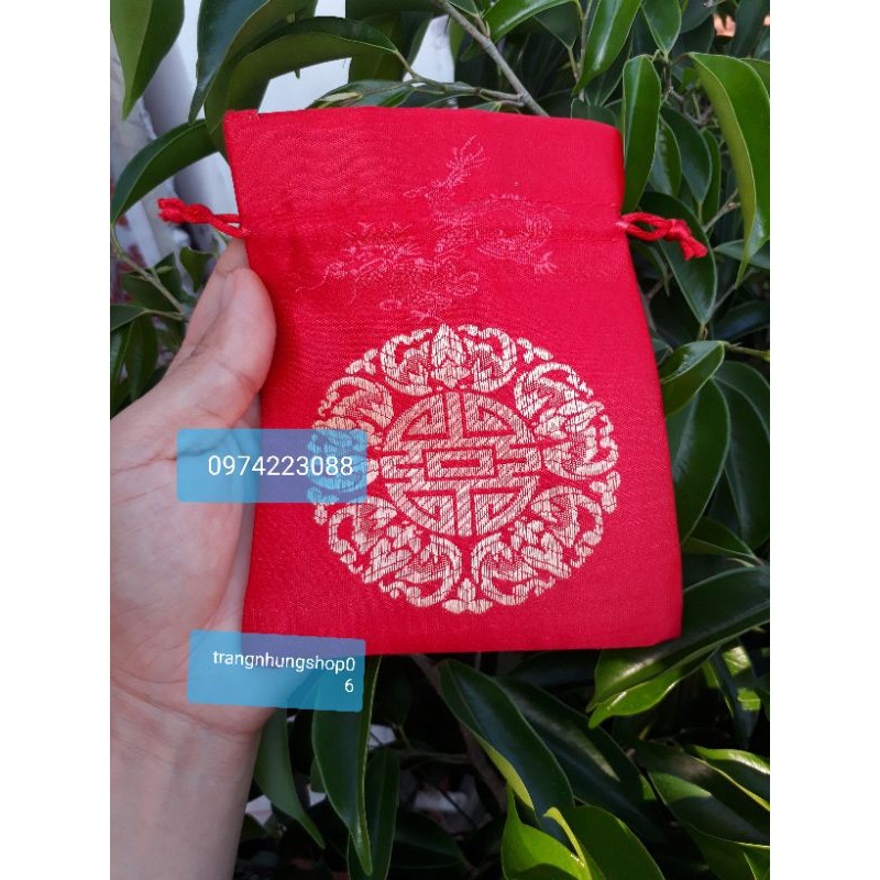 Túi gấm đỏ thượng hải 10x13cm | BigBuy360 - bigbuy360.vn
