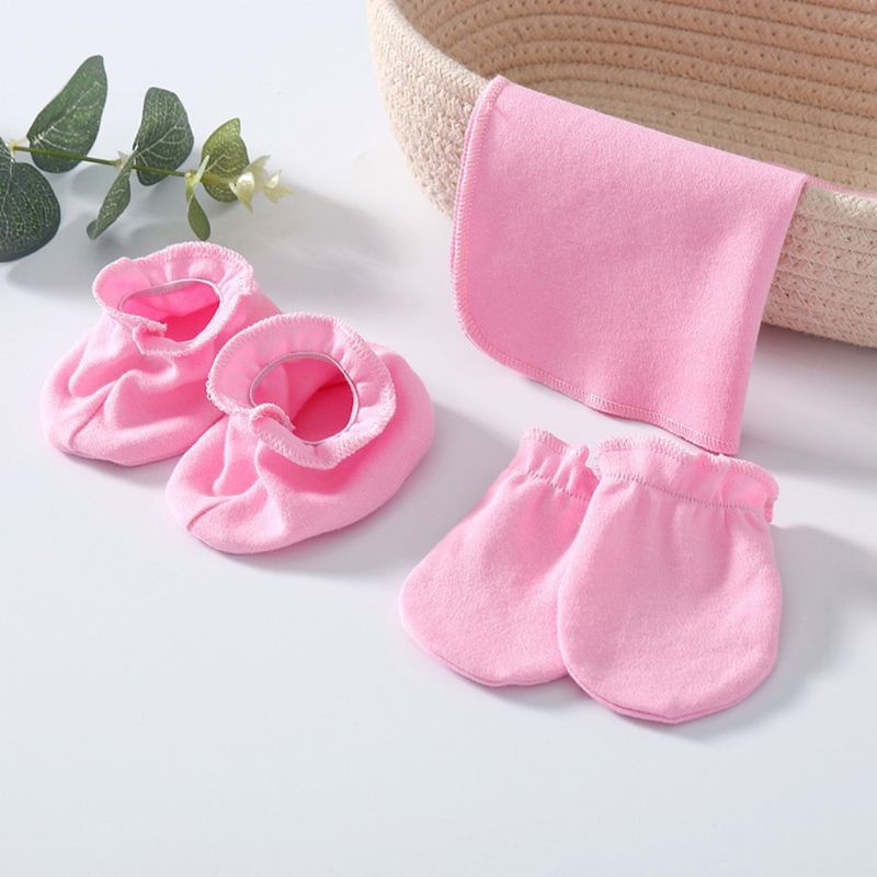 Bộ Găng Tay + Găng Tay + Găng Tay + Vỏ Bọc Chân Bằng Cotton Mềm