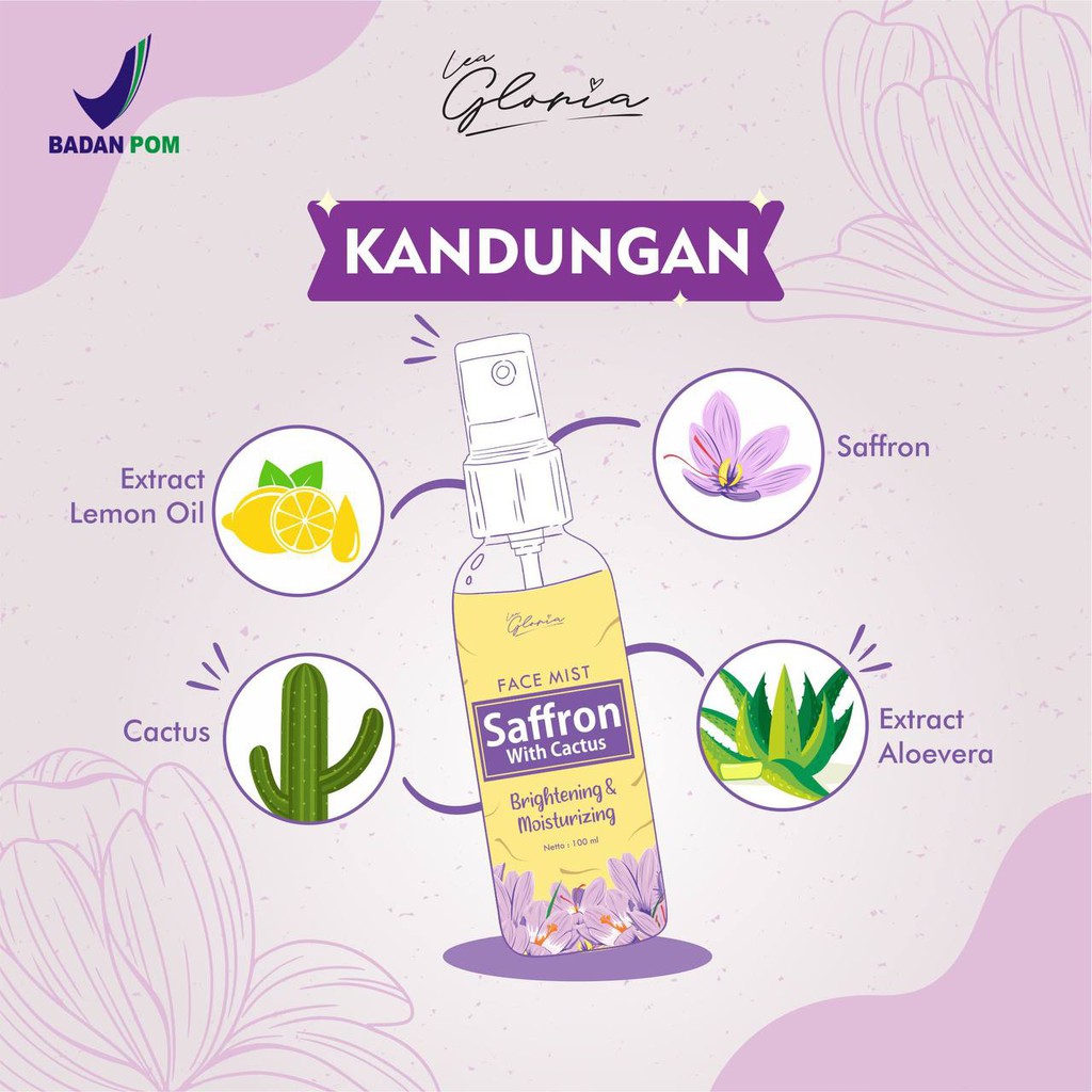 Mặt nạ MIST GLOWING SAFRON BY LEA GLORIA - FACEMIST SAFRON LEA GLORIA đóng gói hàng mới | BigBuy360 - bigbuy360.vn