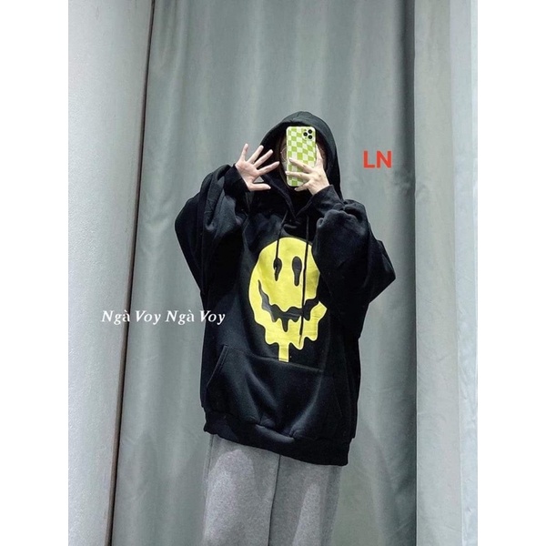 Áo hoodie mặt cười vàng chảy DA6
