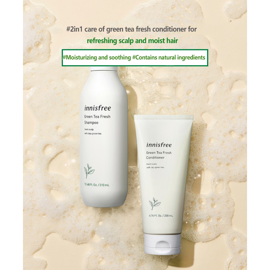INNISFREE Green Tea Fresh Shampoo  / Dầu xả