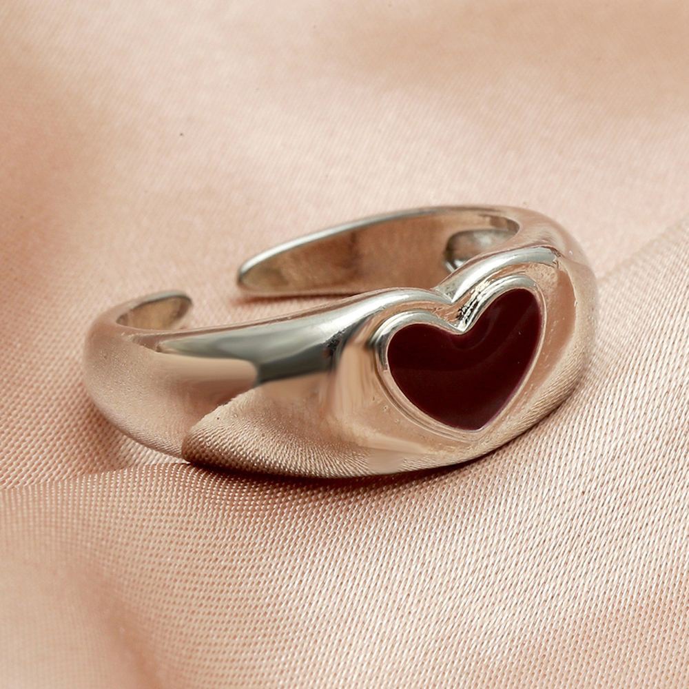 Nhẫn Đeo Ngón Tay Hình Cây Nấm / Trái Tim Thời Trang Cho Nam Và Nữ