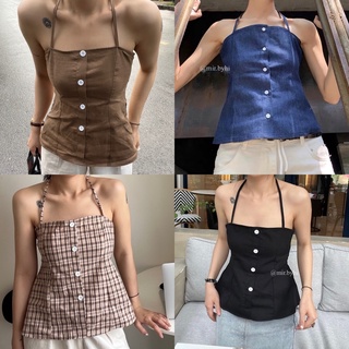 Autumn Top | mir.byhi | áo linen buộc dây nhiều màu