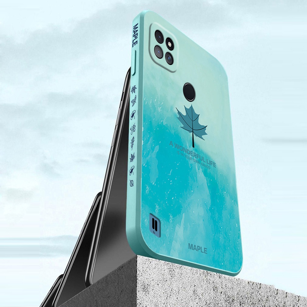 Ốp Điện Thoại Silicon Mềm Hình Lá Phong Cho Realme 8 6 7 PRO 6i 5 5s 5i 7i C20 C21 C21Y C25 C15 C12 C11 C3