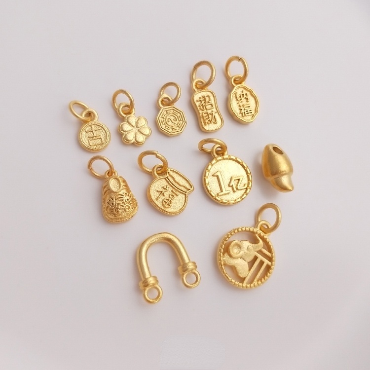 Thẻ Vàng Cát Màu Sắc Mạnh Mẽ Làm Mặt Dây Chuyền/Vòng Tay/Dây Chuyền May Mắn diy