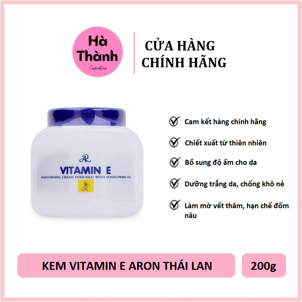 Kem dưỡng ẩm Vitamin E Aron 200g dưỡng trắng, giữ ẩm, chống nẻ hiệu quả -HT171