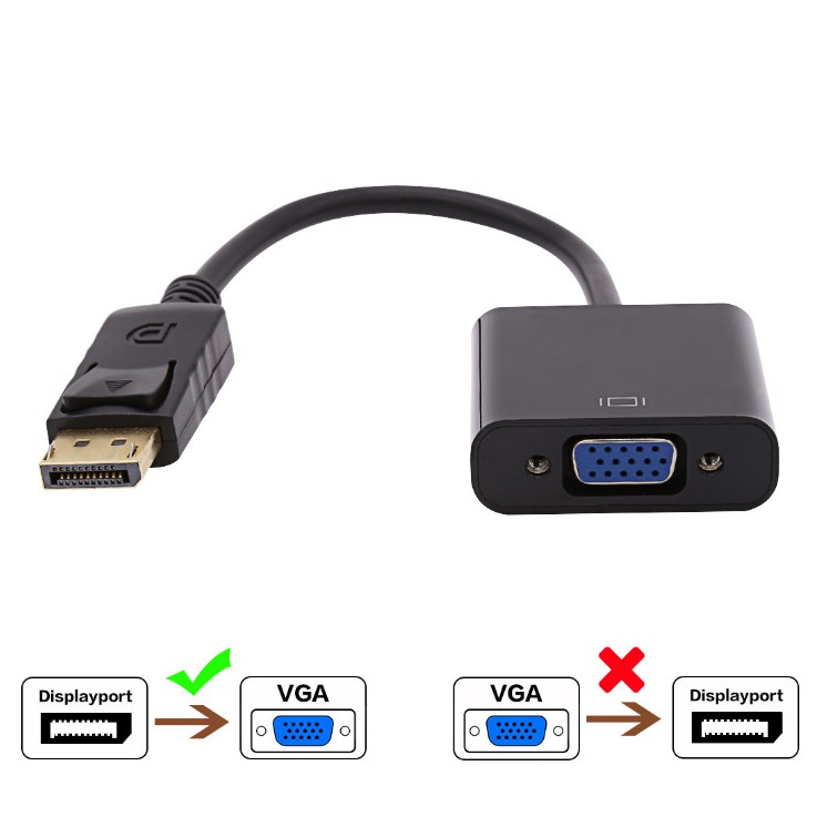 Cáp Chuyển Đổi Dp Sang Vga Cho Máy Tính, Laptop, Máy Chiếu | BigBuy360 - bigbuy360.vn