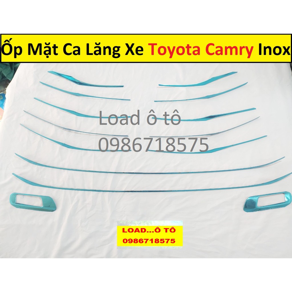 Bộ Ốp mặt calang Xe Toyota Camry 2022-2019 Hàng Inox Cao Cấp Sẵn Keo Dán 3M