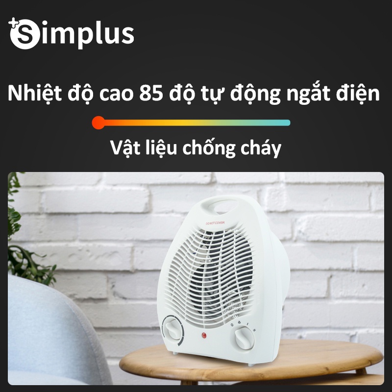 【Ready Stock】Máy sưởi  Simplus máy sưởi gia đình mini 2000W Máy sưởi phòng tắm phòng ngủ máy sưởi nhỏ nóng nhanh