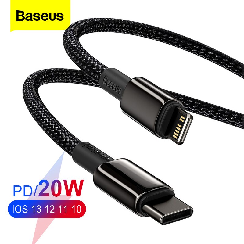 Dây sạc nhanh 20W Baseus / cáp đồng bộ dữ liệu Baseus PD 20W cổng USB C to cho i14 13 12 Pro Max,..