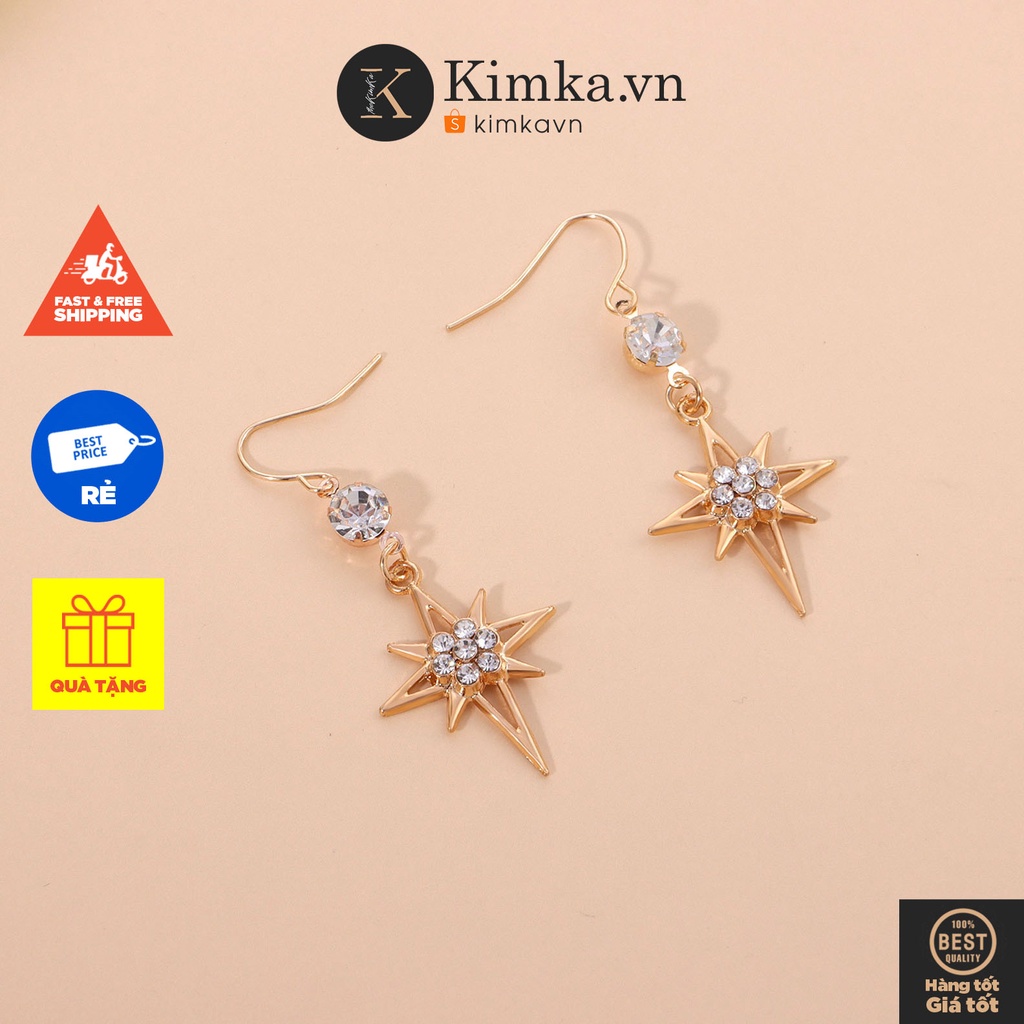 (0643) Khuyên Tai Dáng Dài Flash Đá Cá Tính Xu Hướng