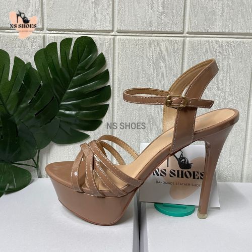Giày cao gót catwalk đế đúp 4 dây thời trang trẻ thanh lịch 13cm - NS2123