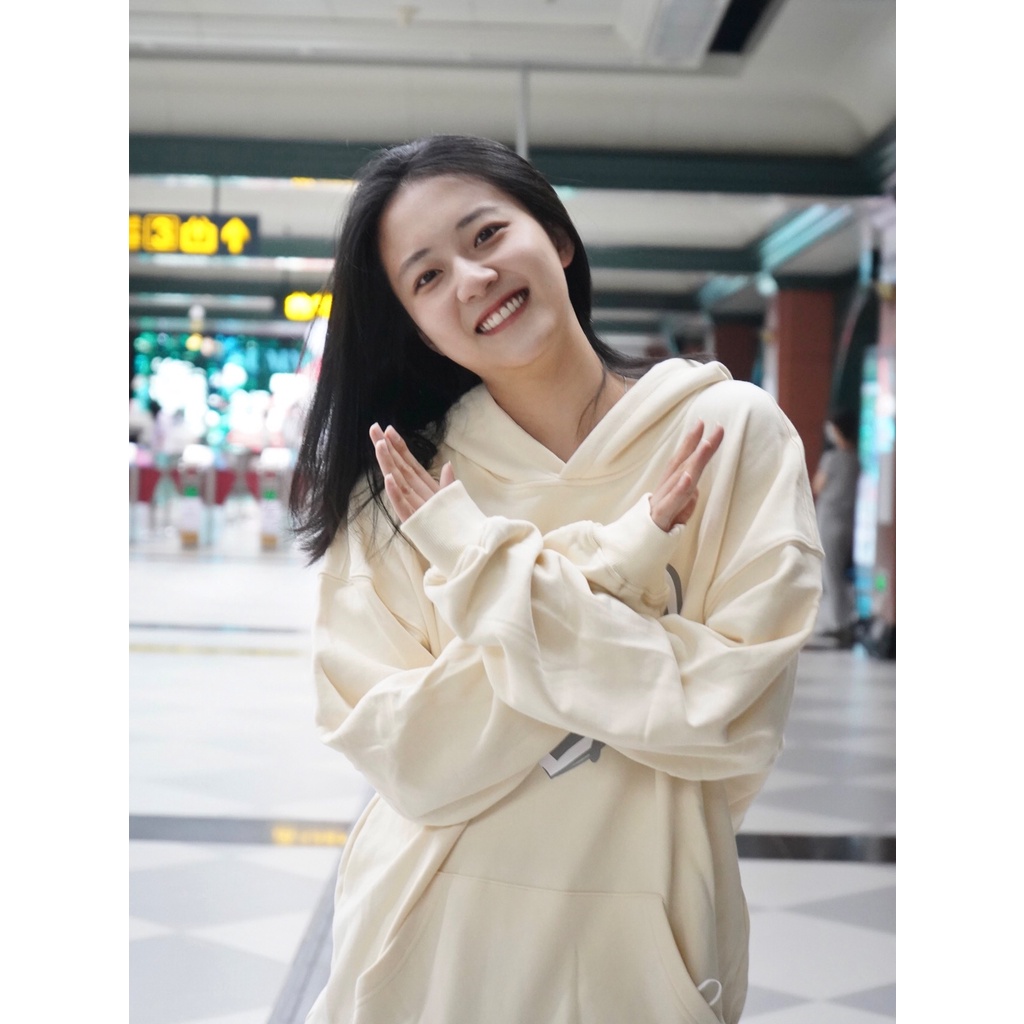 NRVP Áo Hoodie Dáng Rộng Thời Trang Hàn Quốc Đơn Giản Cá Tính Cho Nữ