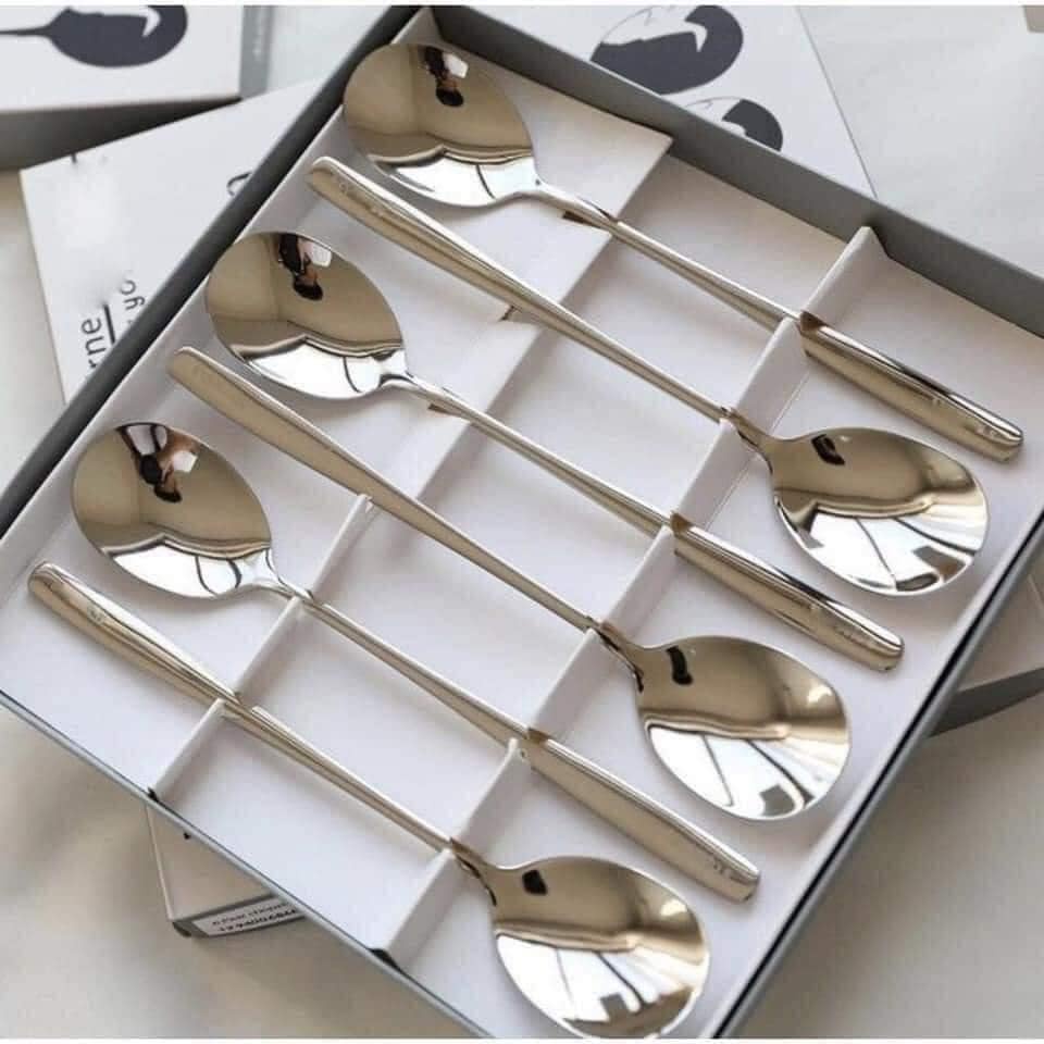 Set 6 THÌA ĐỨC INOX NOUVA cao cấp bền đẹp siêu tiện lợi cho gia đình