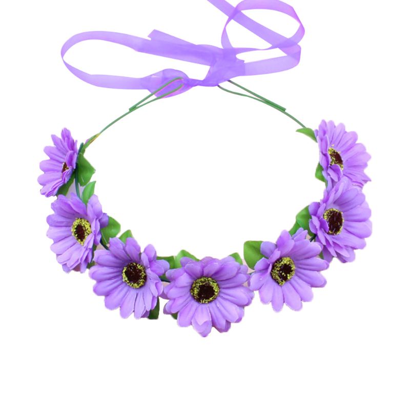 Băng Đô Hoa Hướng Dương Nhân Tạo Nhiều Lớp Phong Cách Hàn Quốc 8 Màu Lựa Chọn YOUYO