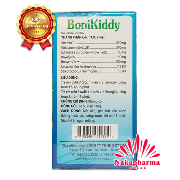 ✅ [TÍCH ĐIỂM] BoniKiddy 60v – Giúp trẻ ăn ngon, tăng sức đề kháng, miễn dịch cơ thể, ngừa bệnh hiệu quả Boni Kiddy