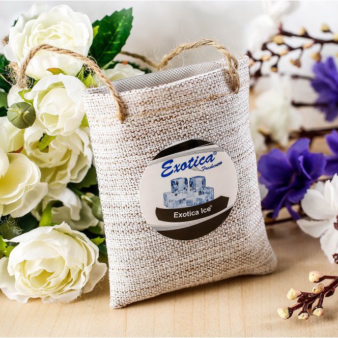 Sáp thơm túi treo Exotica Pouch nguyên liệu tự nhiên, hương thơm dịu nhẹ cho ô tô, xe hơi khử mùi an toàn Made in USA