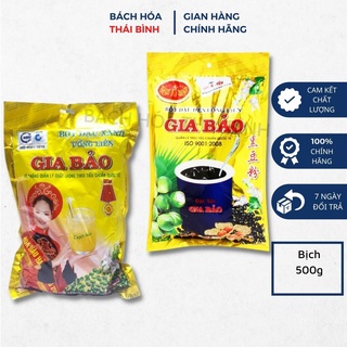 Bột đậu xanh/đậu đen Gia Bảo gói 500g, 10 gói x 50g